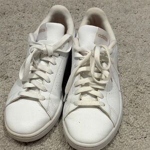 Adidas White Lace-Up Sneakers